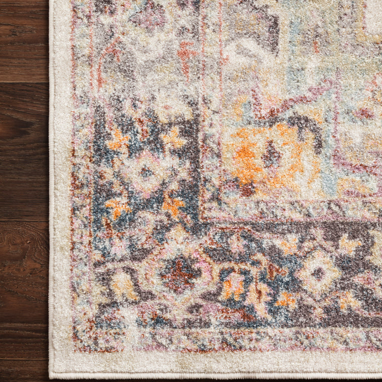 Loloi Rugs Clara Collection Rug in Ivory, Charcoal - 9'3" x 13'