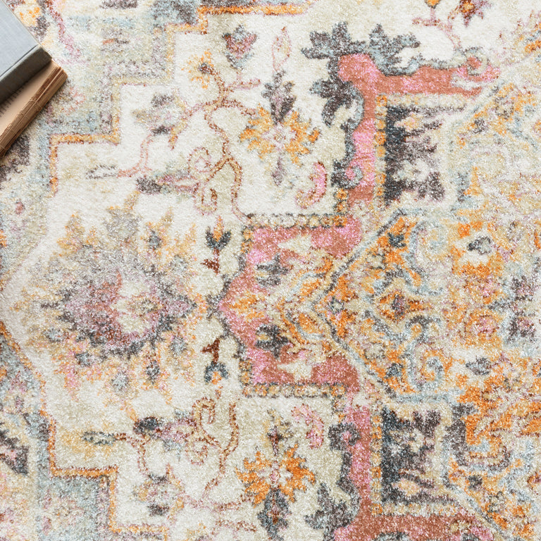 Loloi Rugs Clara Collection Rug in Ivory, Charcoal - 9'3" x 13'