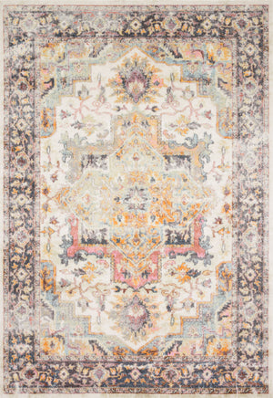 Loloi Rugs Clara Collection Rug in Ivory, Charcoal - 9'3" x 13'