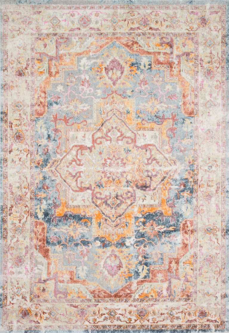 Loloi Rugs Clara Collection Rug in Sunset, Ivory - 9'3" x 13'