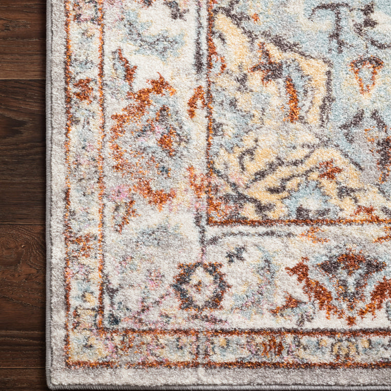 Loloi Rugs Clara Collection Rug in Grey, Ivory - 9'3" x 13'
