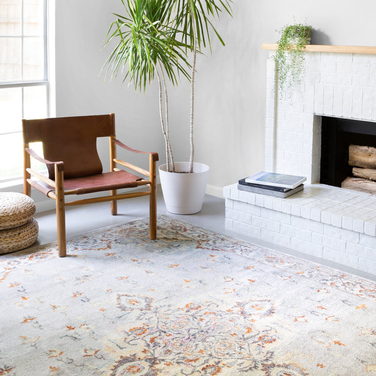 Loloi Rugs Clara Collection Rug in Grey, Ivory - 9'3" x 13'
