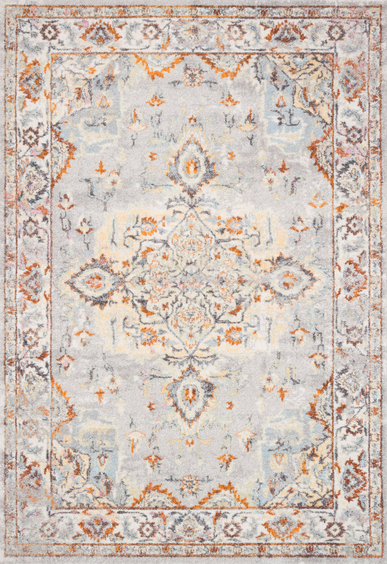 Loloi Rugs Clara Collection Rug in Grey, Ivory - 9'3" x 13'