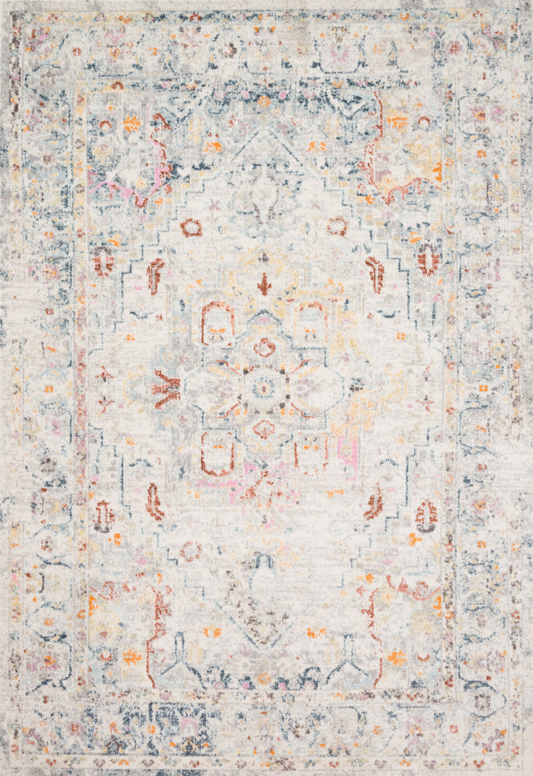 Loloi Rugs Clara Collection Rug in Lt Grey, Multi - 11'6" x 15'