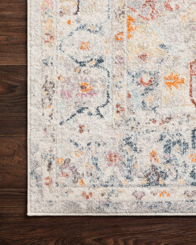 Loloi Rugs Clara Collection Rug in Lt Grey, Multi - 9'3" x 13'