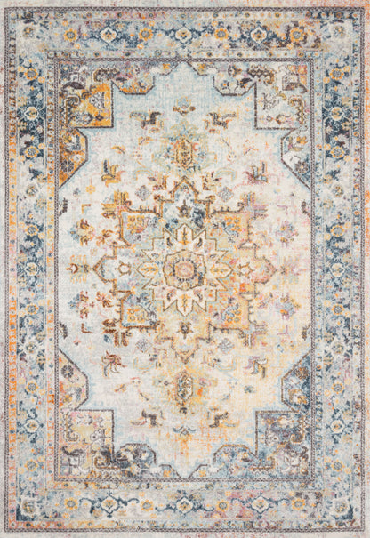 Loloi Rugs Clara Collection Rug in Mist, Multi - 9'3" x 13'