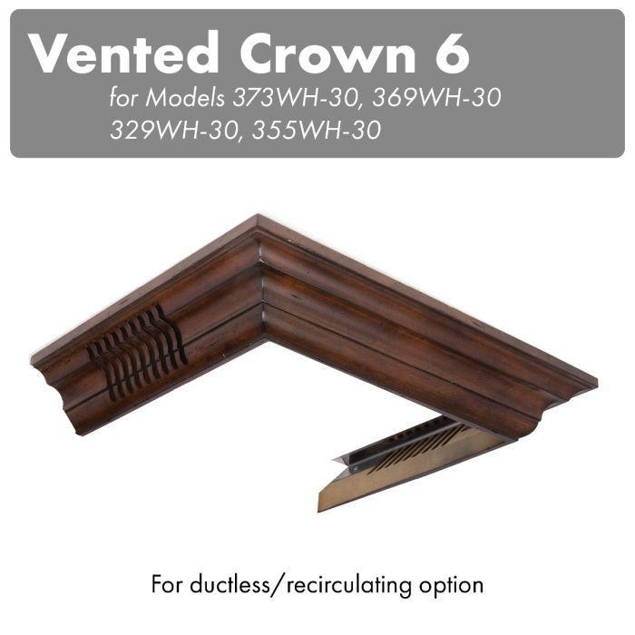 ZLINE Vented Crown Molding for Wall Mount Range Hood, CM6V-300W