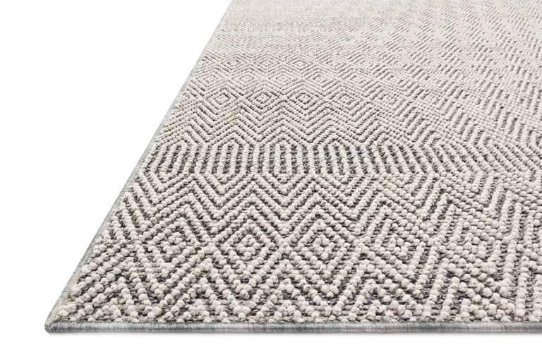 Loloi Rugs Cole Collection Rug in Grey, Bone - 7'10" x 10'1"