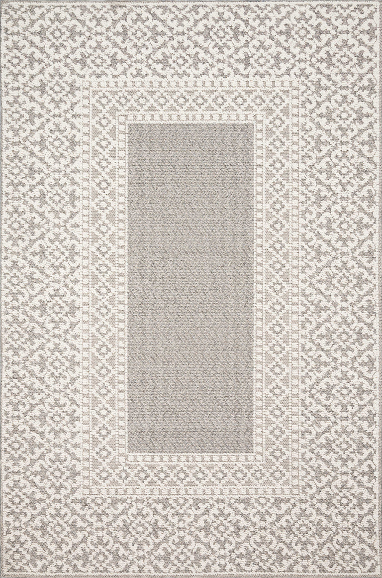 Loloi Rugs Cole Collection Rug in Grey, Ivory - 7'10" x 10'1"