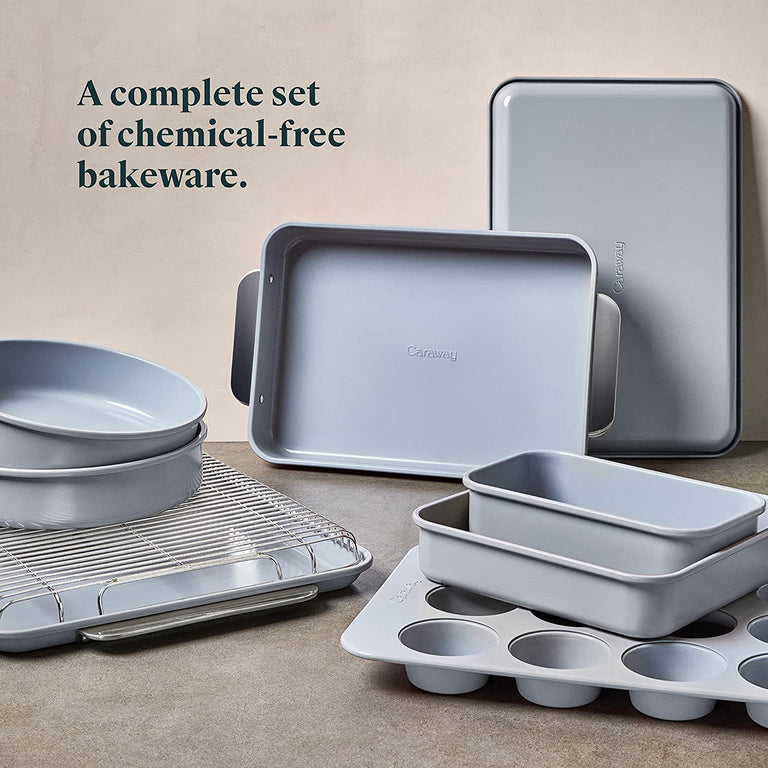 Caraway 11-Piece Nontoxic Ceramic Bakeware Set Gray