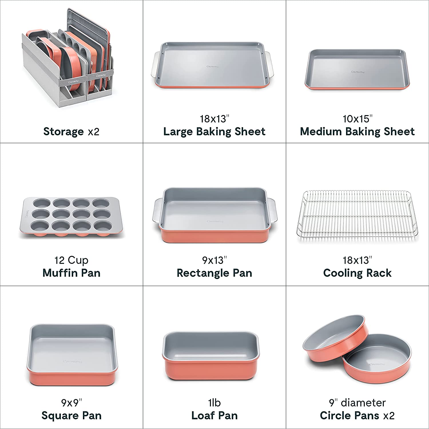Caraway Complete Bakeware Set in Perracotta
