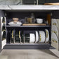 Caraway Black Cookware Set in Kitchen Cabinet