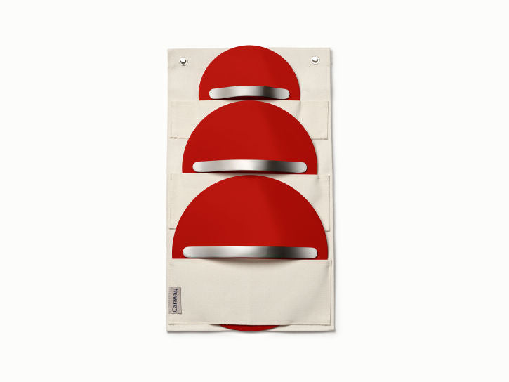 Caraway Red Cookware Lid in Storage