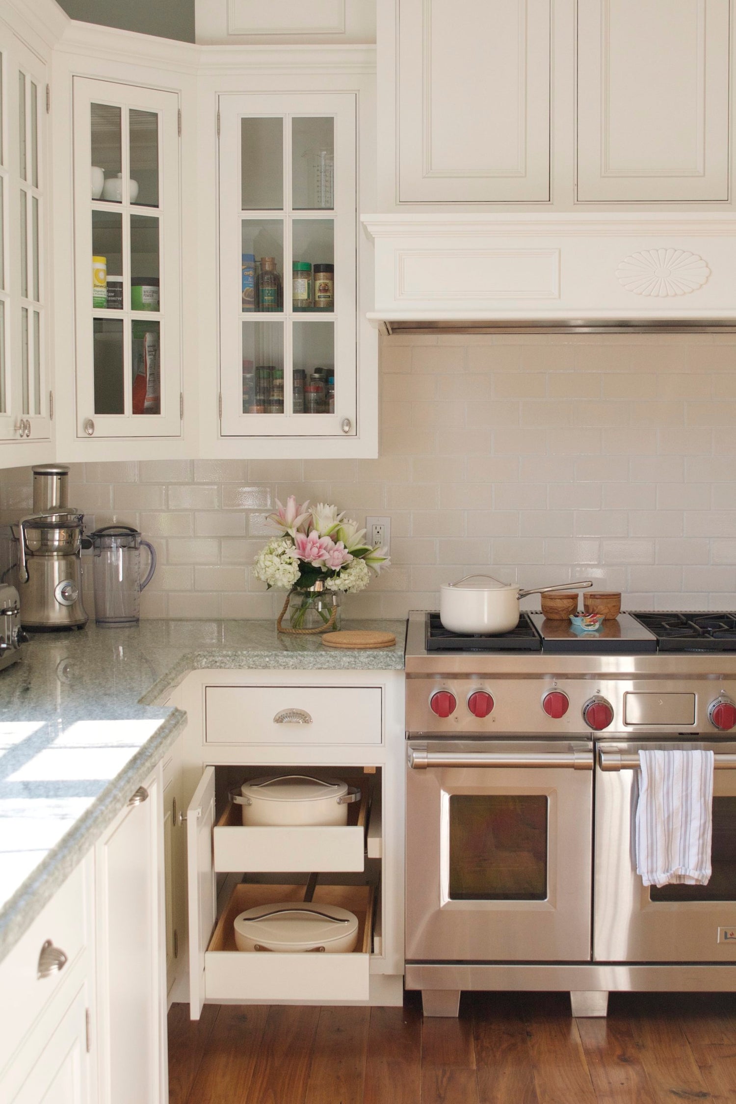 Caraway Cream Cookware on Wolf Range