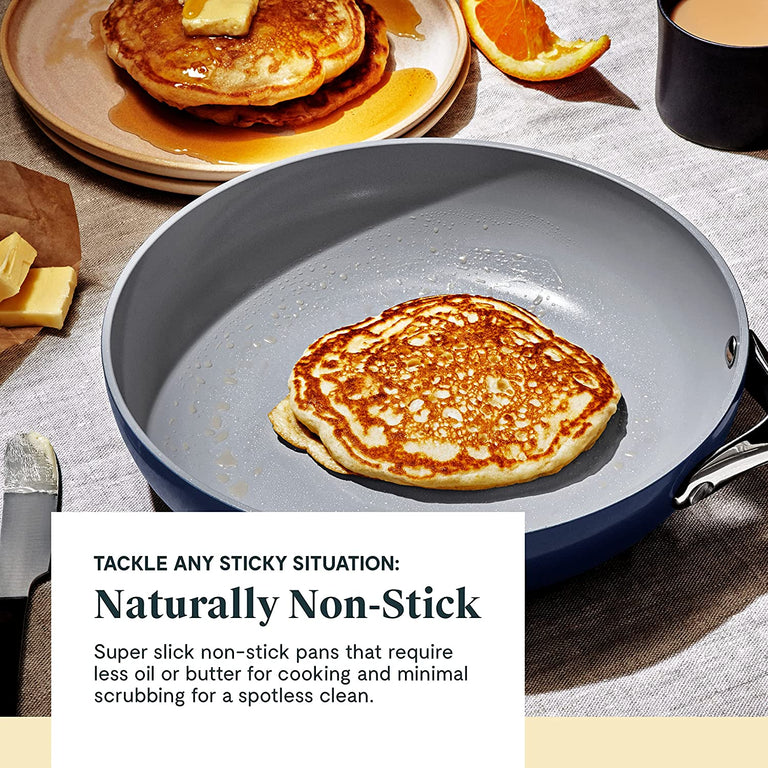 Caraway Non-Toxic and Non-Stick Cookware Set in Cream – Premium