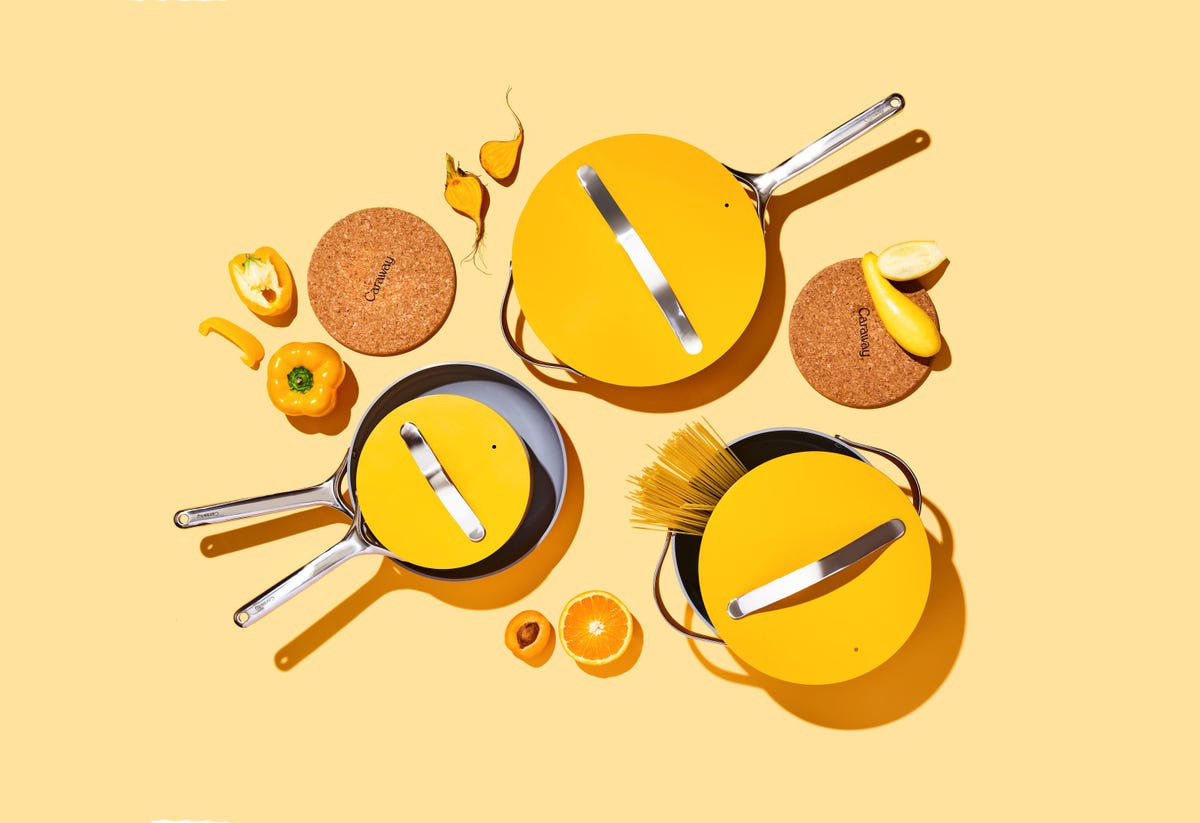 Caraway Marigold Cookware Set Top View