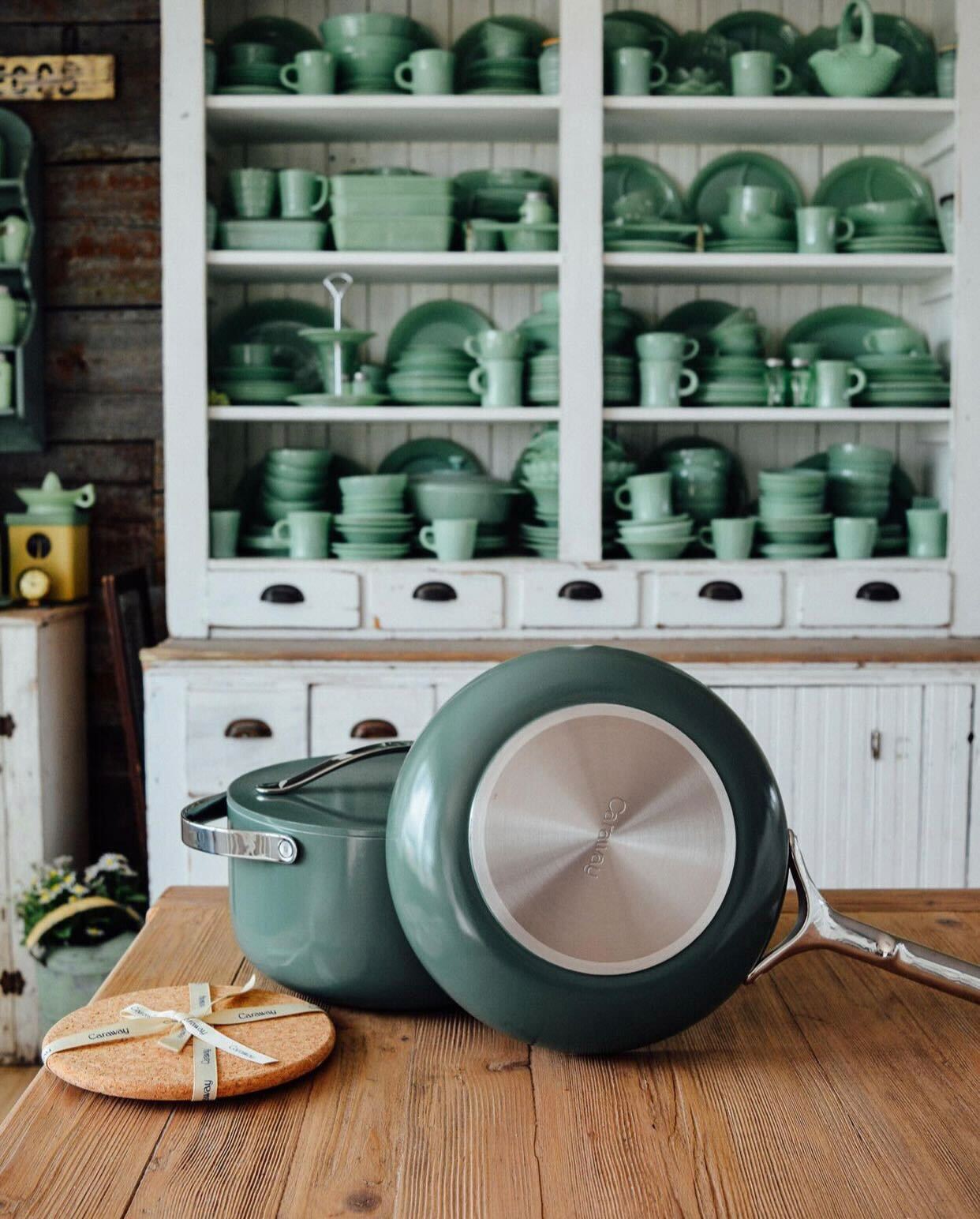 Caraway Pan and Dutch Oven in Sage