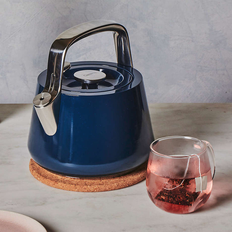 Caraway Whistling Tea Kettle in Navy