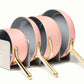 Caraway Non-Toxic and Non-Stick Cookware Set in Rose Quartz with Gold Handles