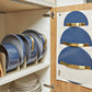 Caraway Non-Toxic and Non-Stick Cookware Set in Sapphire with Gold Handles