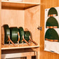 Caraway Non-Toxic and Non-Stick Cookware Set in Emerald with Copper Handles