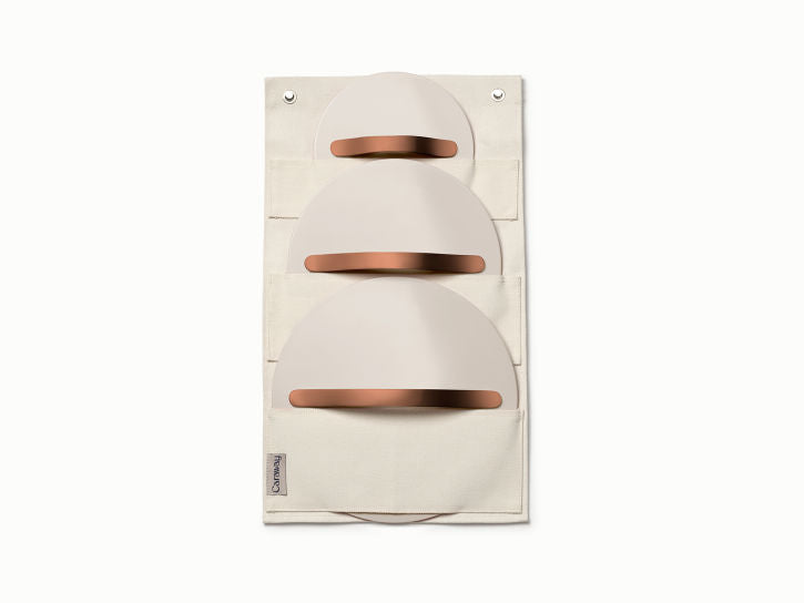 Caraway Non-Toxic and Non-Stick Cookware Set in Stone with Copper Handles