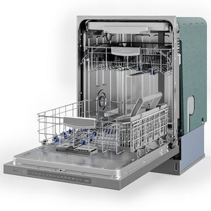 Midea 24 Inch Built-In Dishwasher with Pocket Handle in Stainless Steel, MDT24P4AST