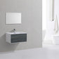 KubeBath Divario 30 in. Ocean Gray Wall Mount Modern Bathroom Vanity, D30BE