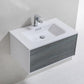 KubeBath Divario 30 in. Ocean Gray Wall Mount Modern Bathroom Vanity, D30BE