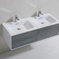 KubeBath Divario 48 in. Ocean Gray Wall Mount Modern Bathroom Vanity, D48BE