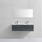 KubeBath Divario 48 in. Ocean Gray Wall Mount Modern Bathroom Vanity, D48BE