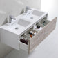 KubeBath Divario 48 in. Nature Wood Wall Mount Modern Bathroom Vanity, D48NW