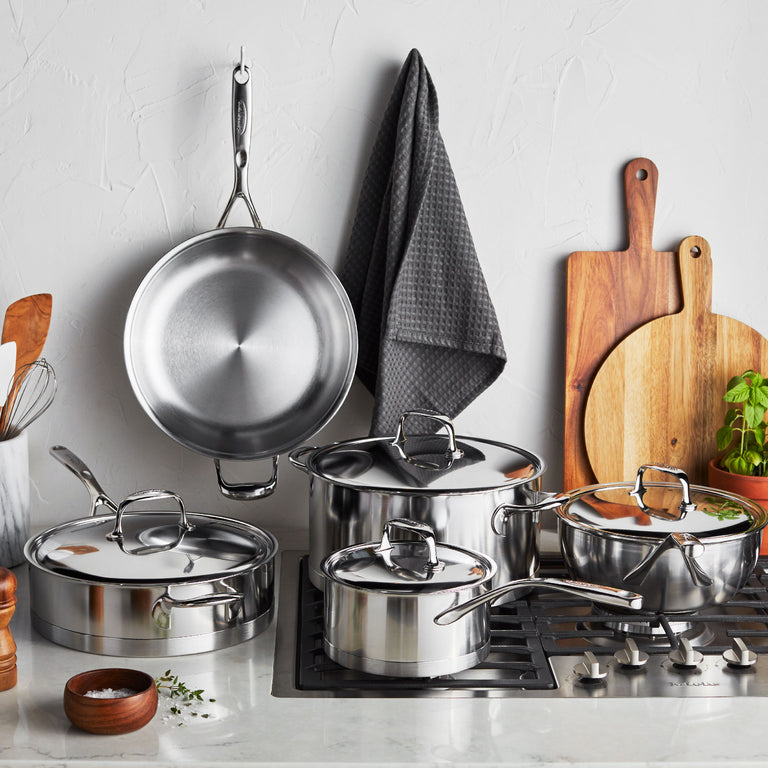Demeyere 3pc Stainless Steel Cookware Set, Atlantis Series