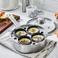 Demeyere 4-cup Stainless Steel Egg Poacher Set, Resto Series