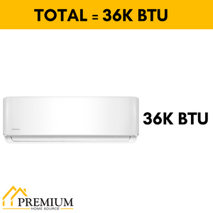 MRCOOL DIY 36K BTU Ductless Mini Split Heat Pump Complete System, Energy Star, 4th Gen, DIY-36-HP-WM-230C25