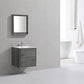 KubeBath De Lusso 24 in. Wall Mount Modern Bathroom Vanity - Ocean Gray, DL24-BE