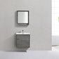 KubeBath De Lusso 24 in. Wall Mount Modern Bathroom Vanity - Ocean Gray, DL24-BE