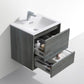 KubeBath De Lusso 24 in. Wall Mount Modern Bathroom Vanity - Ocean Gray, DL24-BE