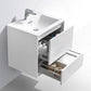 KubeBath De Lusso 24 in. Wall Mount Modern Bathroom Vanity - High Glossy White, DL24-GW