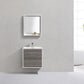KubeBath De Lusso 24 in. Wall Mount Modern Bathroom Vanity - Ash Gray, DL24-HGASH