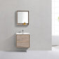 KubeBath DeLusso 24 in. Wall Mount Modern Bathroom Vanity - Nature Wood, DL24-NW