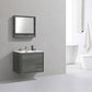 KubeBath De Lusso 30 in. Wall Mount Modern Bathroom Vanity - Ocean Gray, DL30-BE