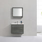 KubeBath De Lusso 30 in. Wall Mount Modern Bathroom Vanity - Ocean Gray, DL30-BE