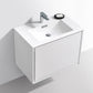 KubeBath DeLusso 30 in. Wall Mount Modern Bathroom Vanity - High Glossy White, DL30-GW