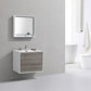KubeBath De Lusso 30 in. Wall Mount Modern Bathroom Vanity - Ash Gray, DL30-HGASH