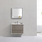 KubeBath De Lusso 30 in. Wall Mount Modern Bathroom Vanity - Ash Gray, DL30-HGASH