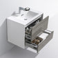 KubeBath De Lusso 30 in. Wall Mount Modern Bathroom Vanity - Ash Gray, DL30-HGASH