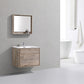 KubeBath De Lusso 30 in. Wall Mount Modern Bathroom Vanity - Nature Wood, DL30-NW