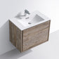 KubeBath De Lusso 30 in. Wall Mount Modern Bathroom Vanity - Nature Wood, DL30-NW