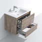 KubeBath De Lusso 30 in. Wall Mount Modern Bathroom Vanity - Nature Wood, DL30-NW